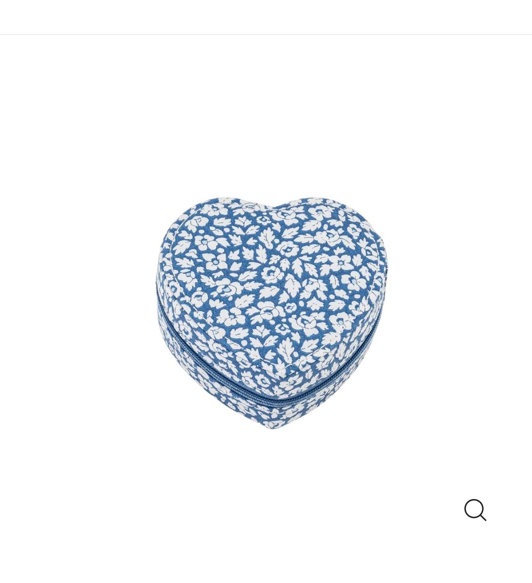 Bon Dep Jewerly Box Heart Feather Blue