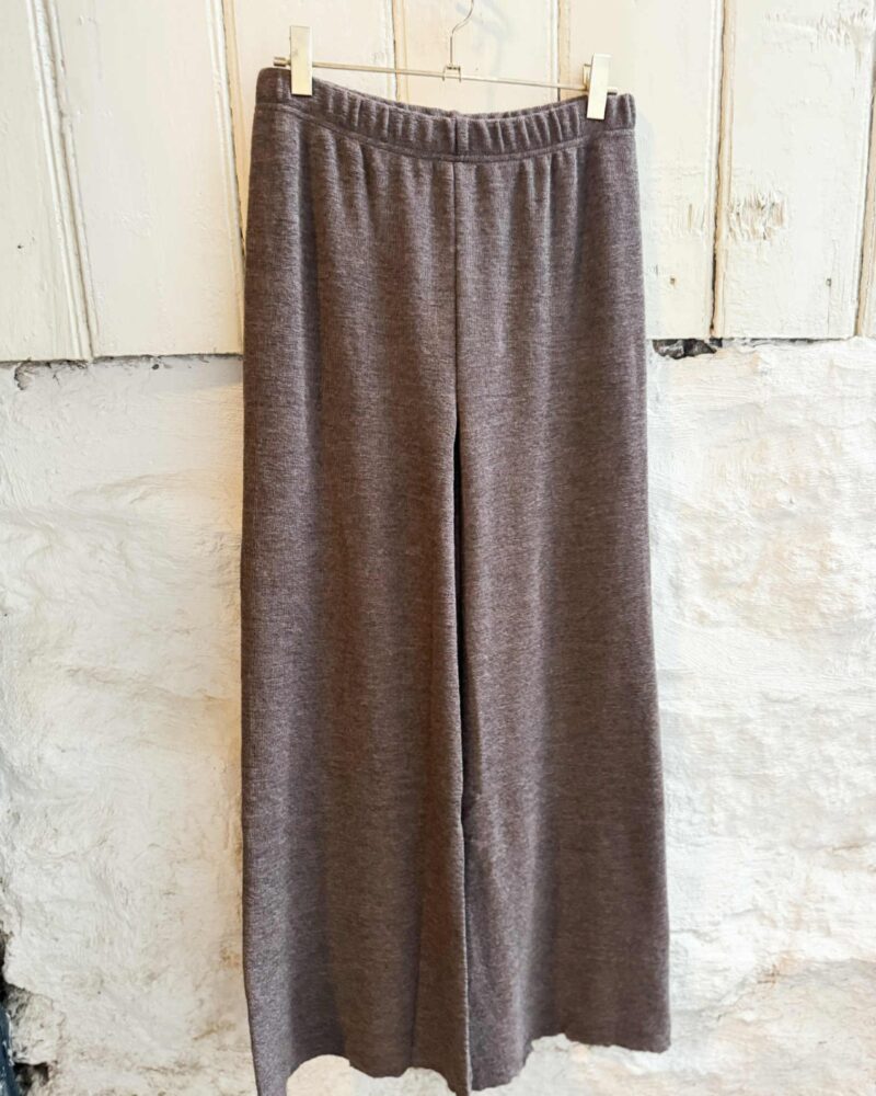 By Basic Wide Pants Long Earth Melange