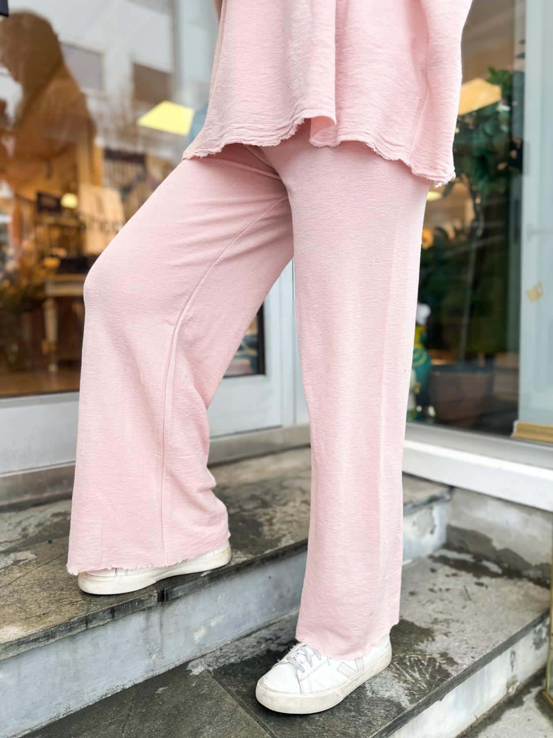By Basic Wide Pants Long Lys Rosa