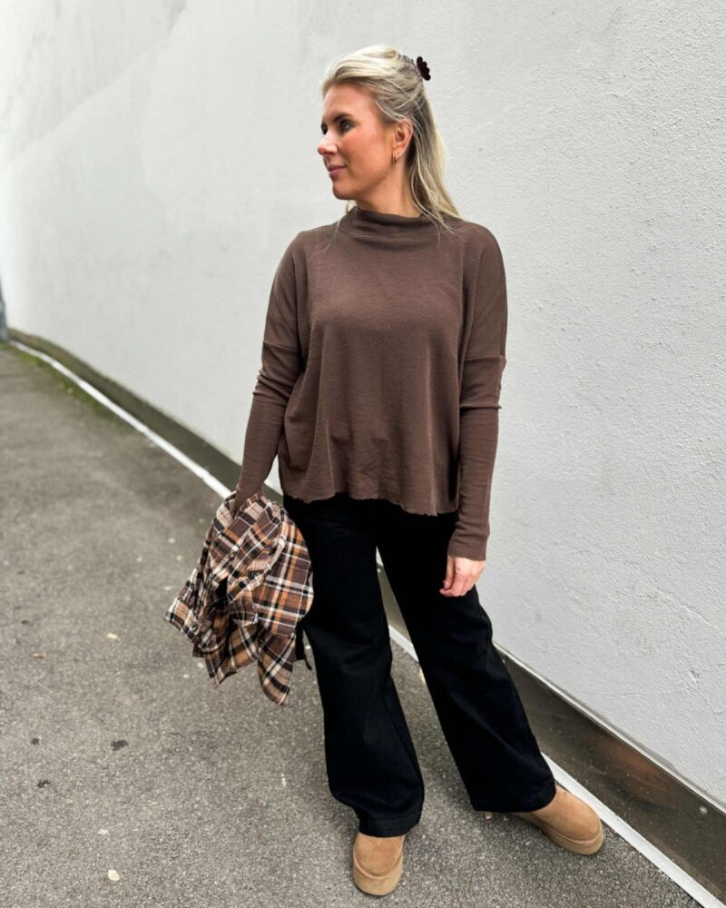 By Basic Wide Shirt Chestnut