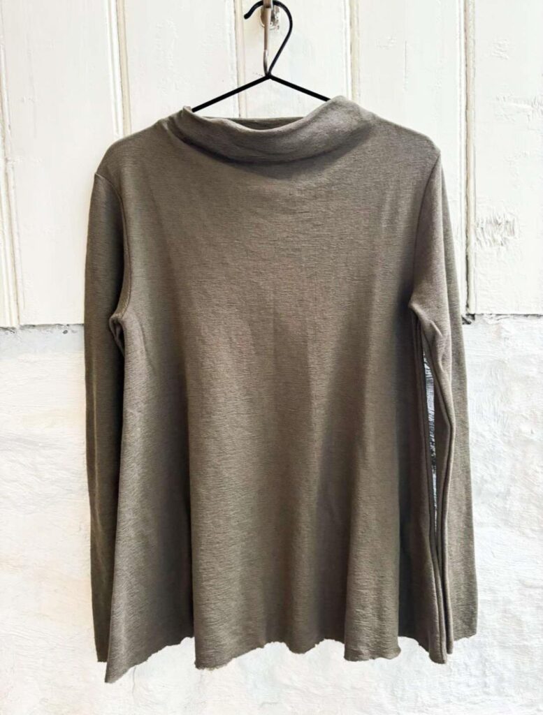 By Basics Shirt A-Line Drapped Neckline Dark Olive