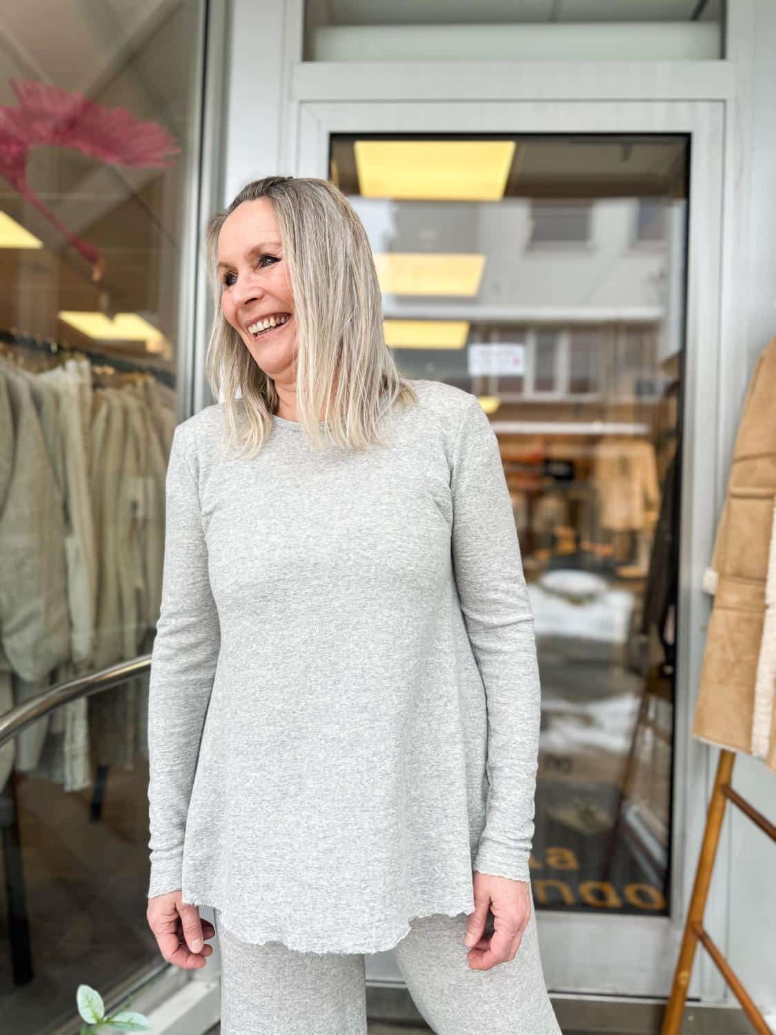 By Basics Shirt A-Line Lys Dawn Grey Melange