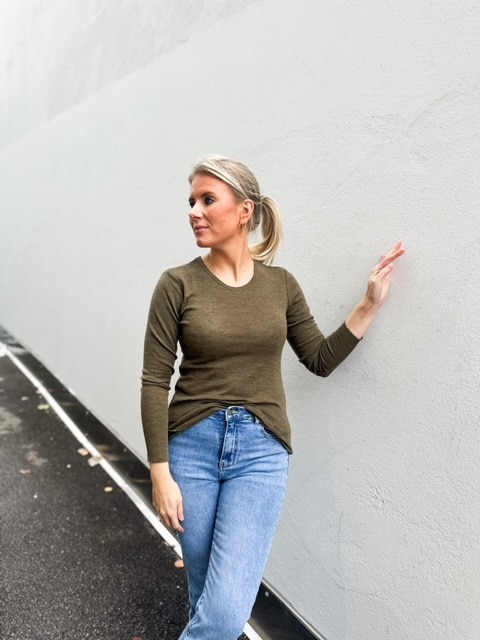 By Basics Shirt L/S Capers Melange