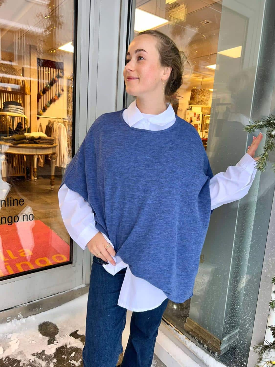 By Basics Top Extra Wide Indigo Melange