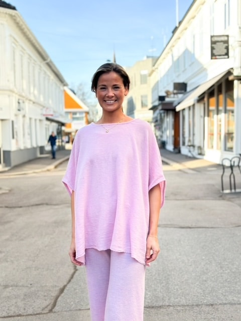 By Basics Top Wide Violet Ice Melange