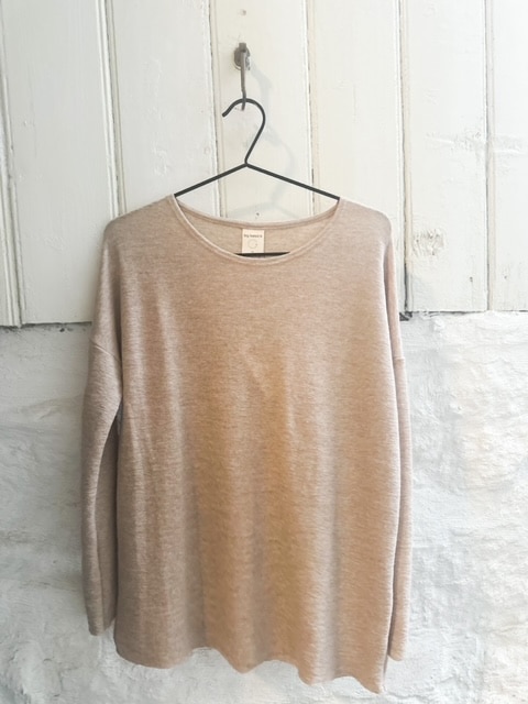 By Basics Wide Shirt Loose Sand Melange