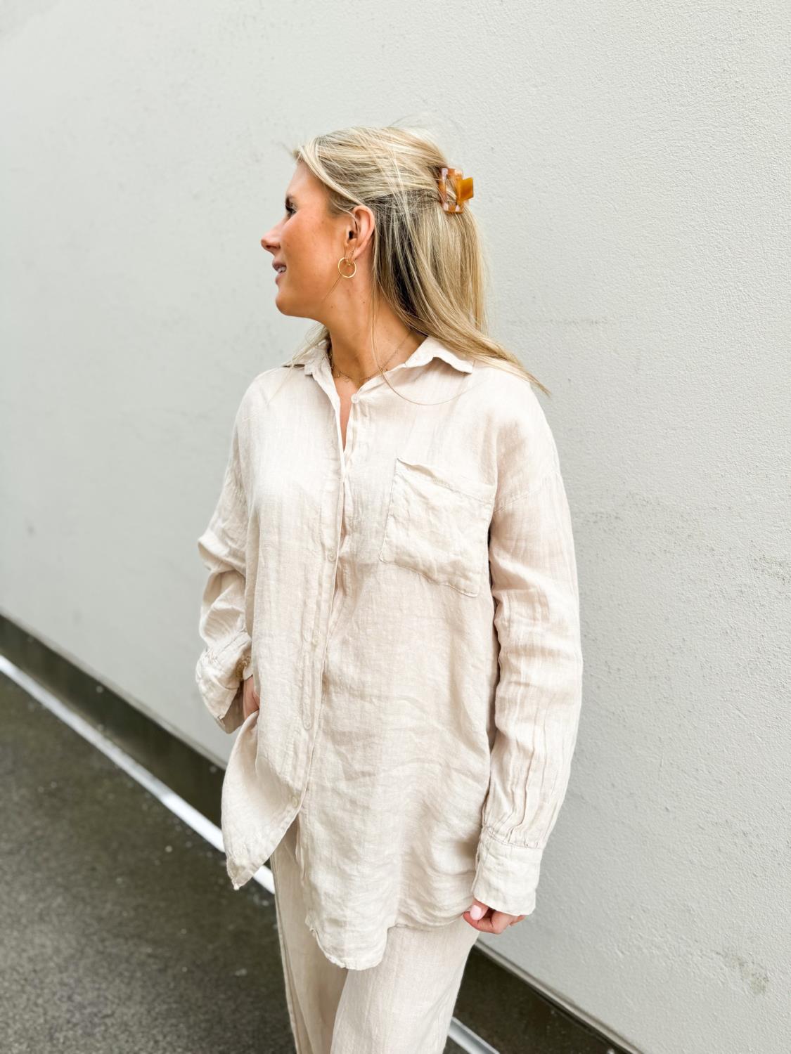 Cornu Fiona Oversized Shirt Light Beige