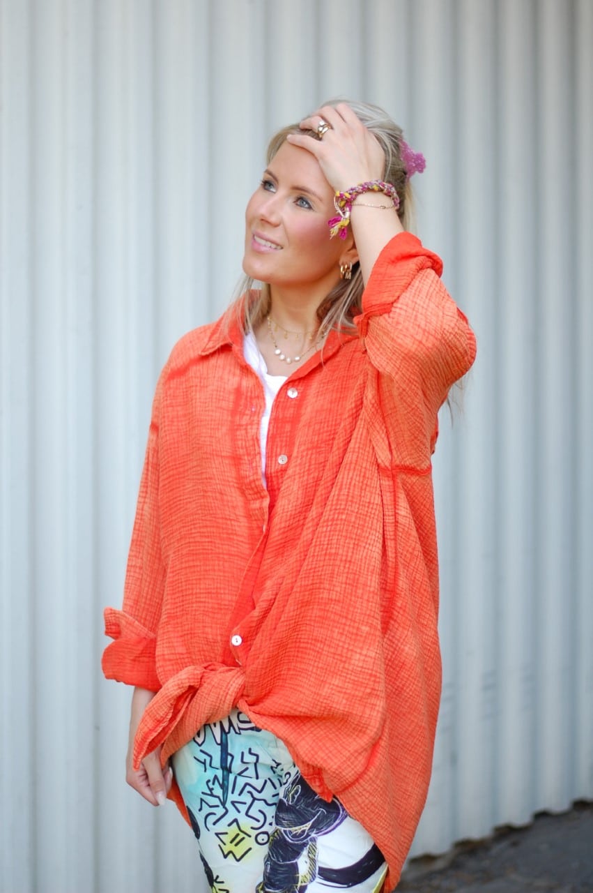Cotten Oversize Blouse Orange