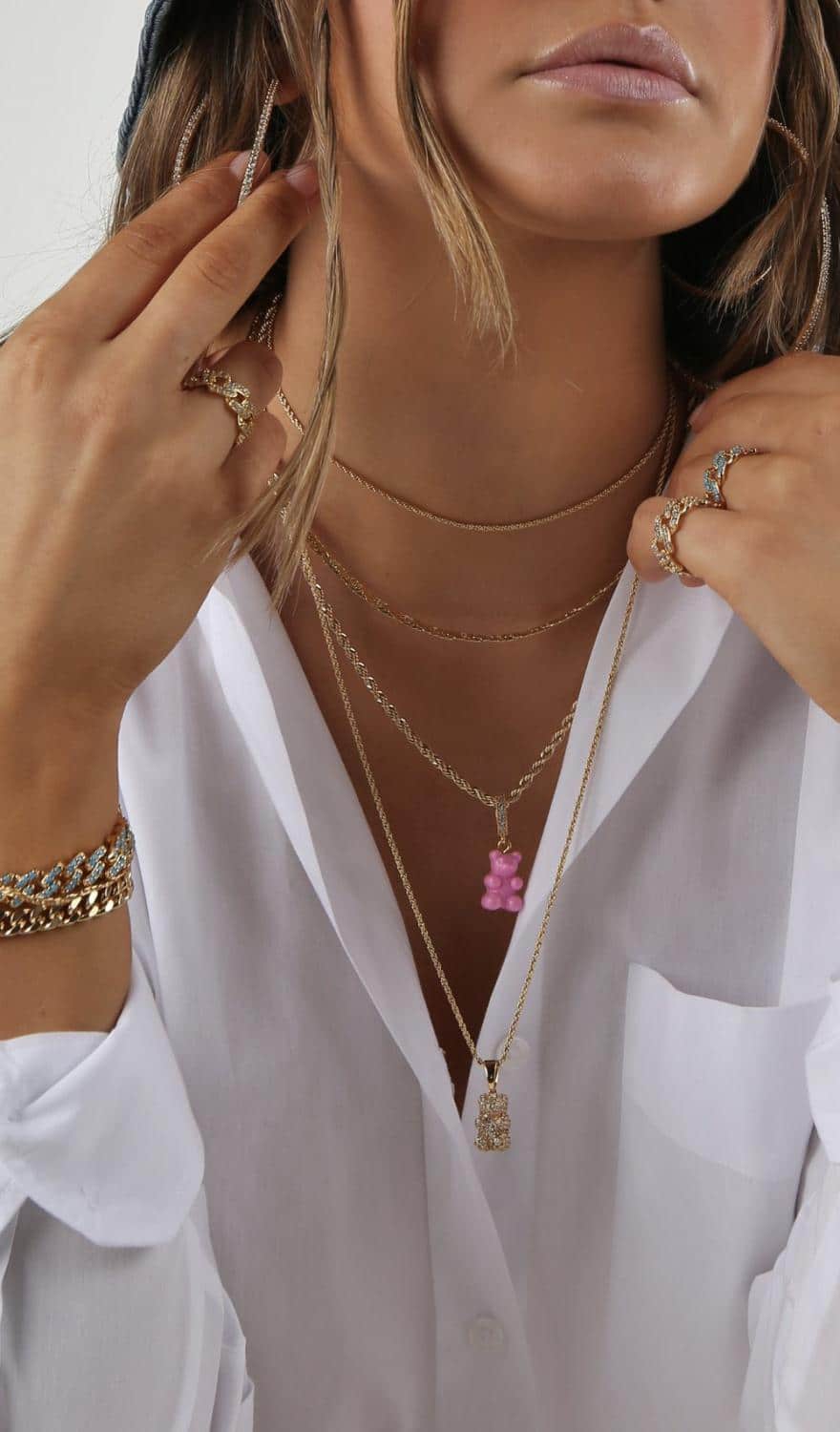 Crystal Haze Nostalgia Pave Bear C.Pink