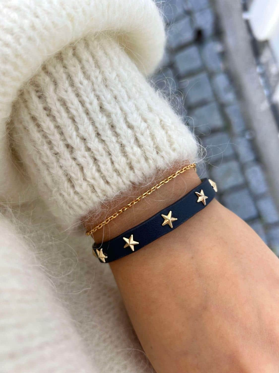 Dark Star Stud Bracelet Mini Navy Blue