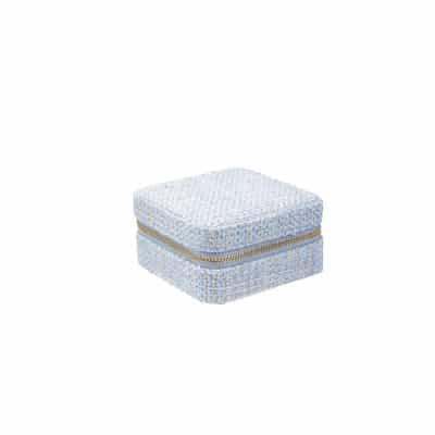 Dark Tweed Jewellery Box Mini Light Blue