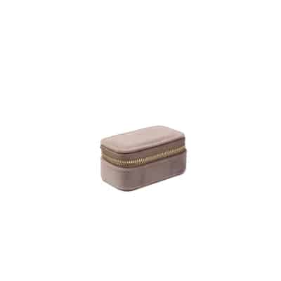 Dark Velvet Jewellery Box Micro Warm Taupe