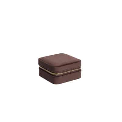 Dark Velvet Jewellery Box Mini Chocolate Brown