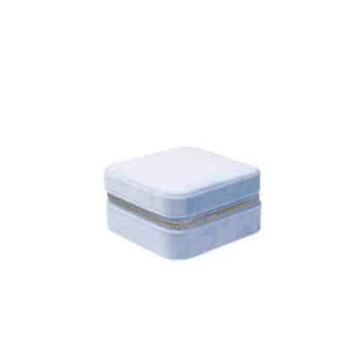 Dark Velvet Jewellery Box Mini Light Blue