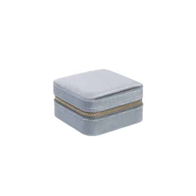 Dark Velvet Jewellery Box Mini Sparkled Dark Sage