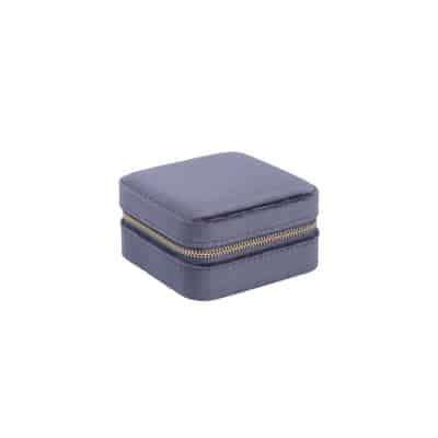 Dark Velvet Jewellery Box Mini Sparkled Steel Blue