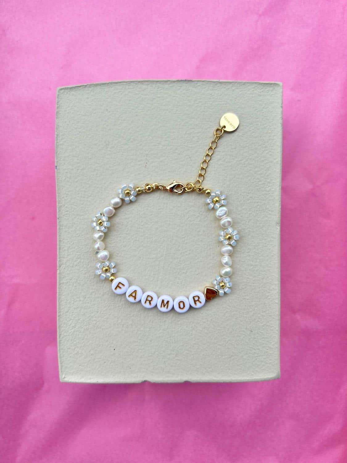 Eline Bang Farmor Blomsterarmbånd Hvit