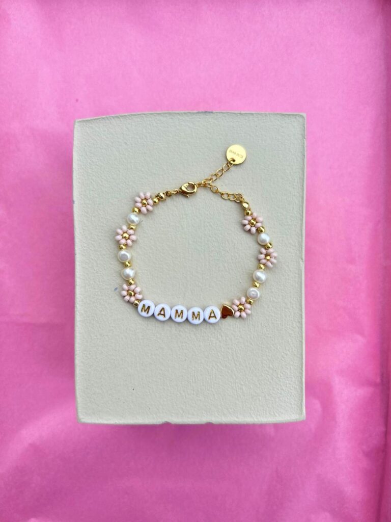 Eline Bang Mamma Blomsterarmbånd Beige