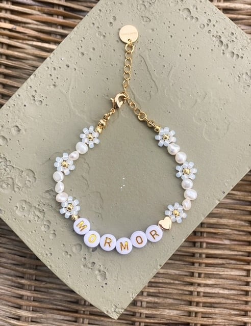 Eline Bang Mormor Blomsterarmbånd Hvit