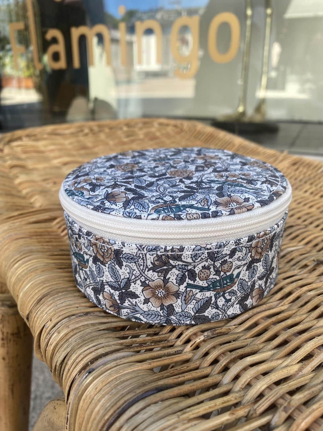 Emilia By Bon Dep Jewelry Box Round Strawberry Blue