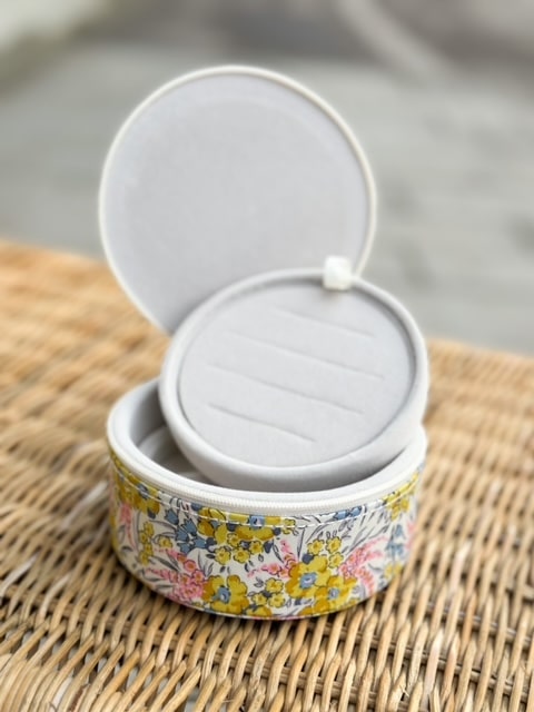 Emilia By Bon Dep Jewelry Box Round Swirling Petals