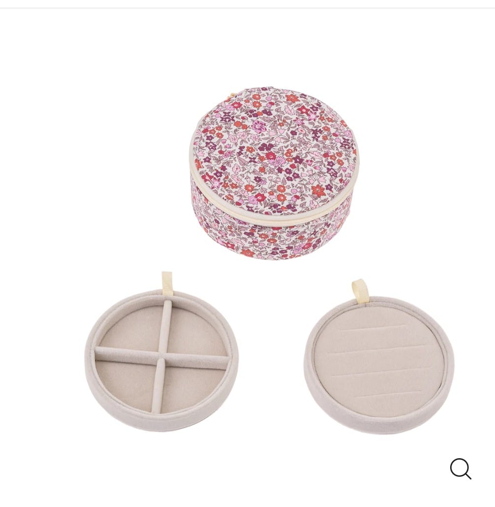 Emilia By Bon Dep Jewerly Box Round Ava Pink