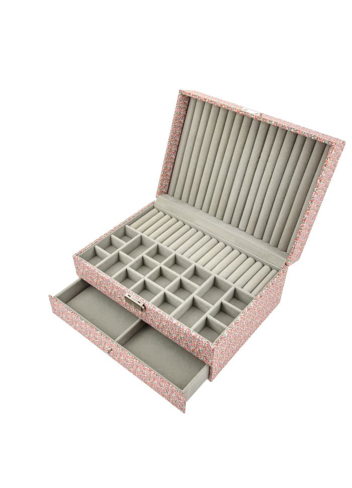 Emilia By Bon Dep Jewlery Box Square PepperRed