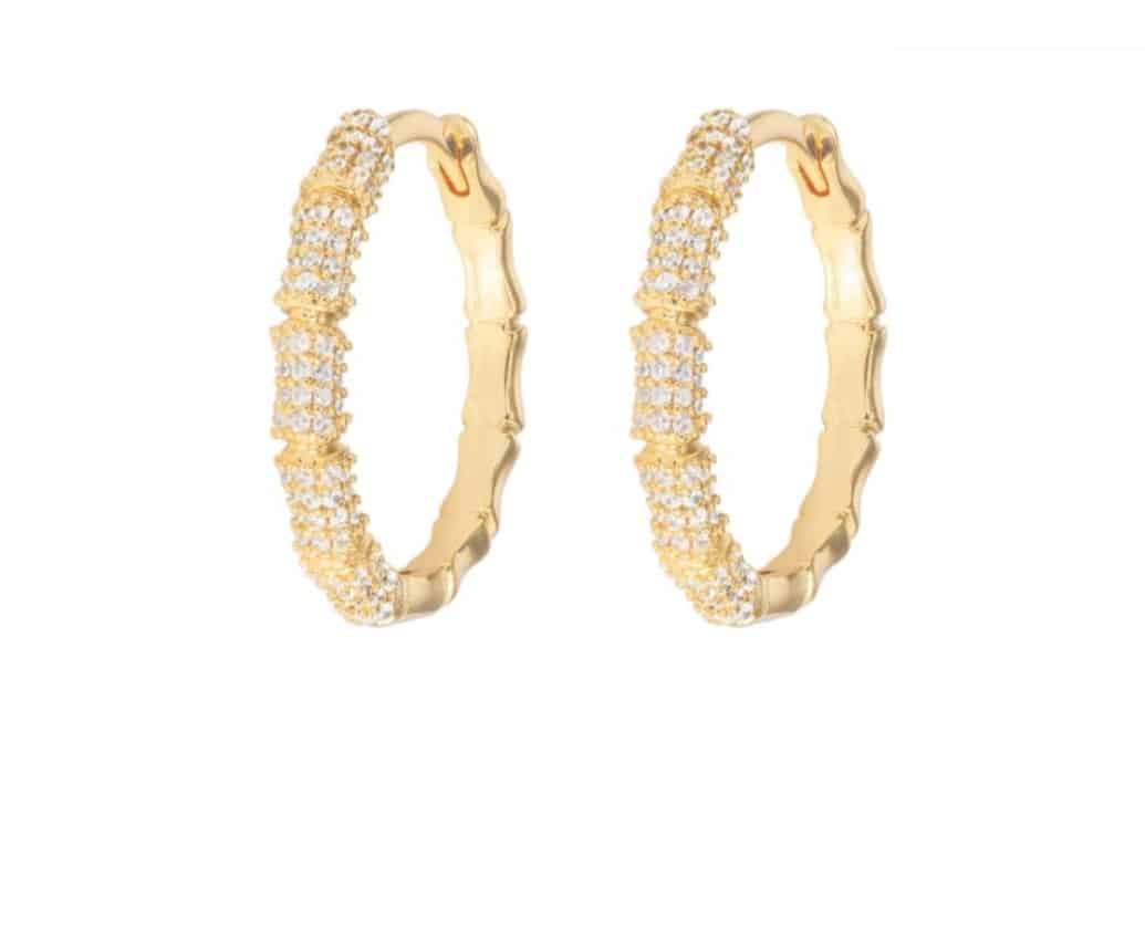 Emilia By Bon Dep Large Bamboo Hoops