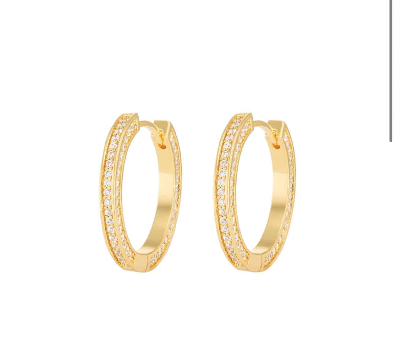 Emilia By Bon Dep Large Eternity Hoops