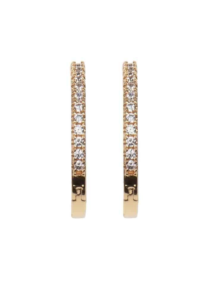 Emilia By Bon Dep Large Hoops White