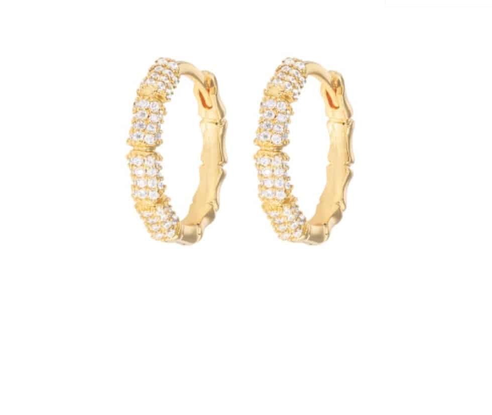 Emilia By Bon Dep Medium Bamboo Hoops