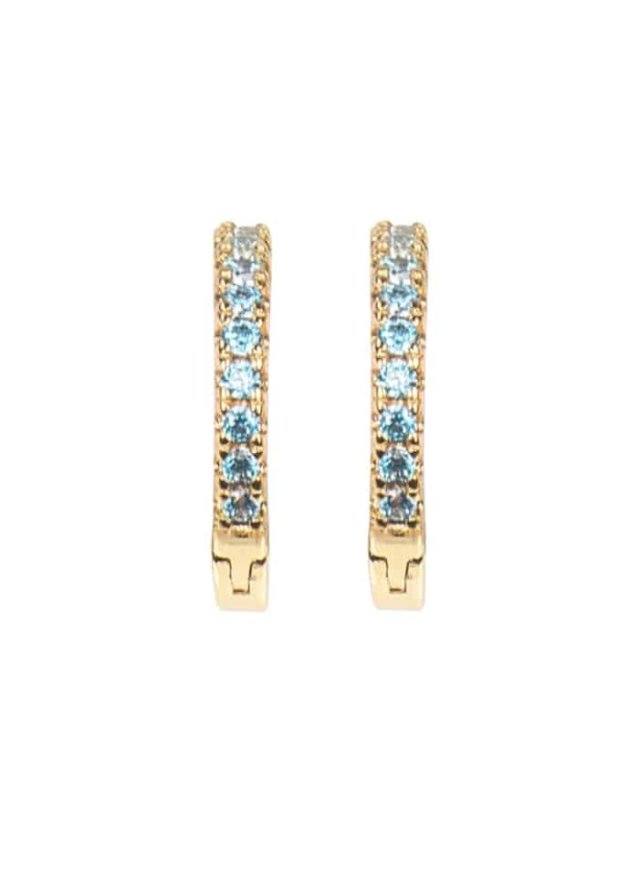 Emilia By Bon Dep Medium Hoops Blue