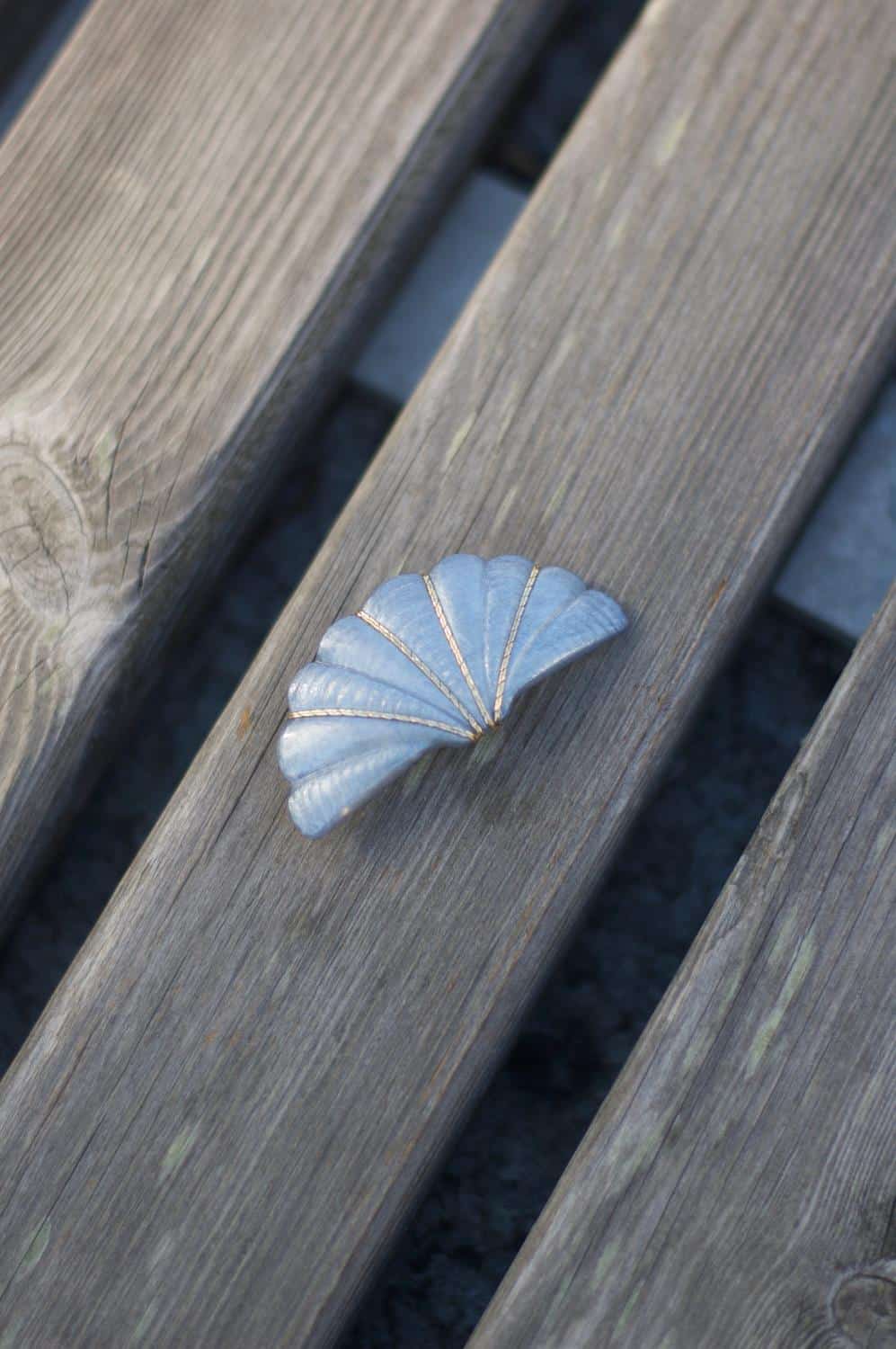 Emilia By Bon Dep Peacock Clip Light Blue