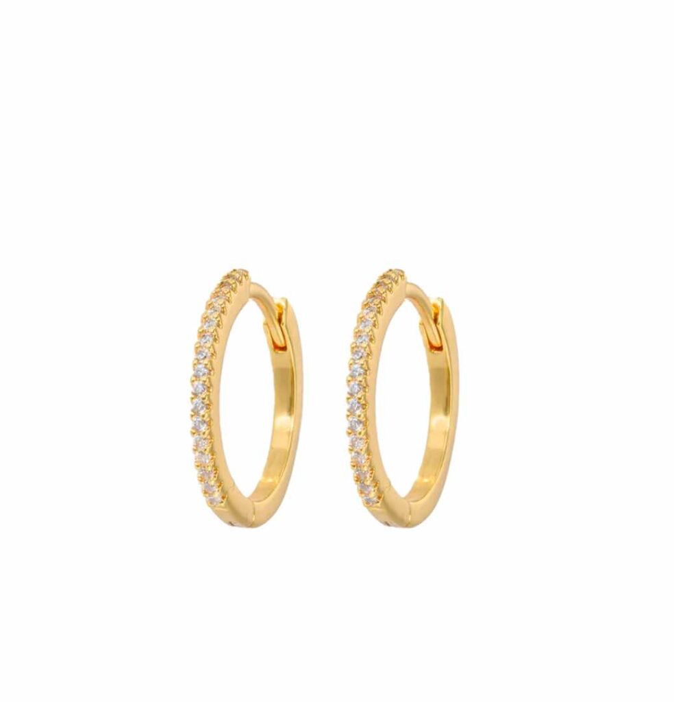 Emilia By Bon Dep Slim Hoops White Medium