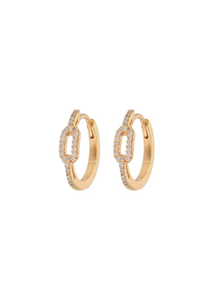 Emilia By Bon Dep Small Chain Hoops