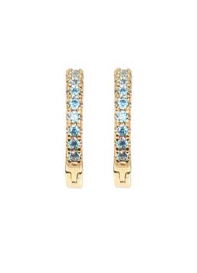 Emilia By Bon Dep Small Hoops Blue