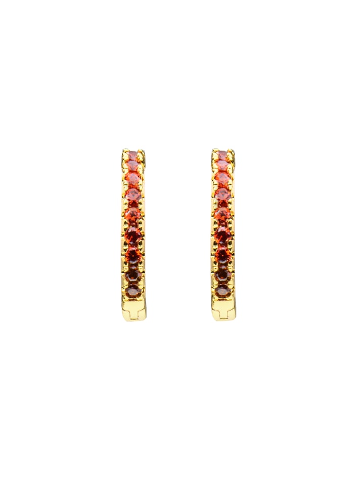 Emilia By Bon Dep Small Hoops Bordeaux