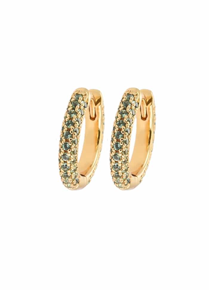 Emilia By Bon Dep Small Hoops Covered Mint