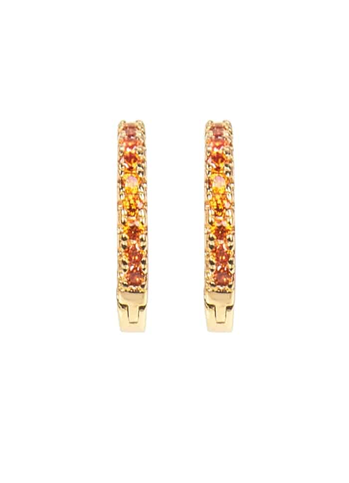 Emilia By Bon Dep Small Hoops Orange
