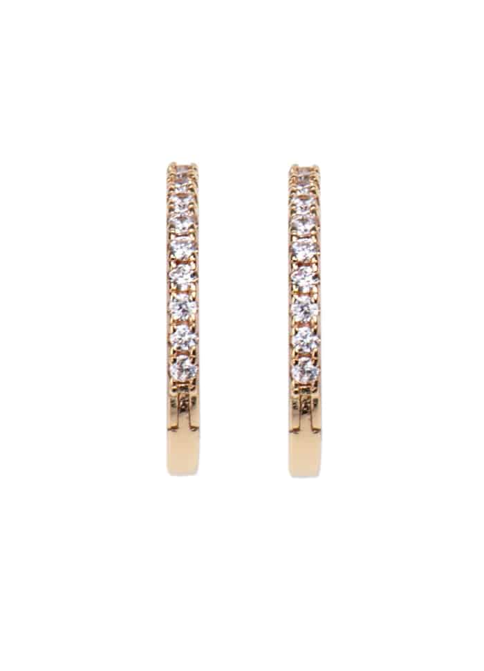 Emilia By Bon Dep Small Hoops White