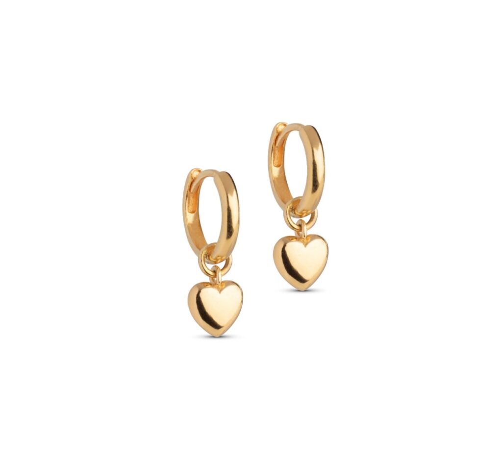 Enamel Amore Hoops Gold