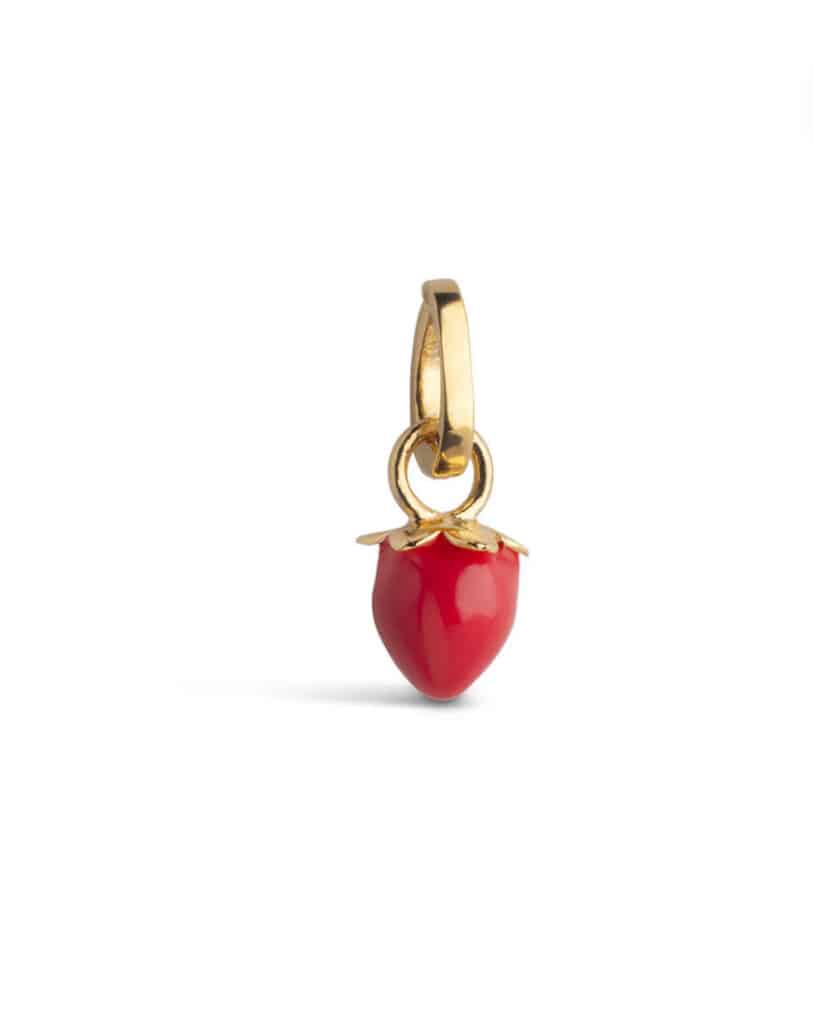 Enamel Charm Sunny Strawberry Red