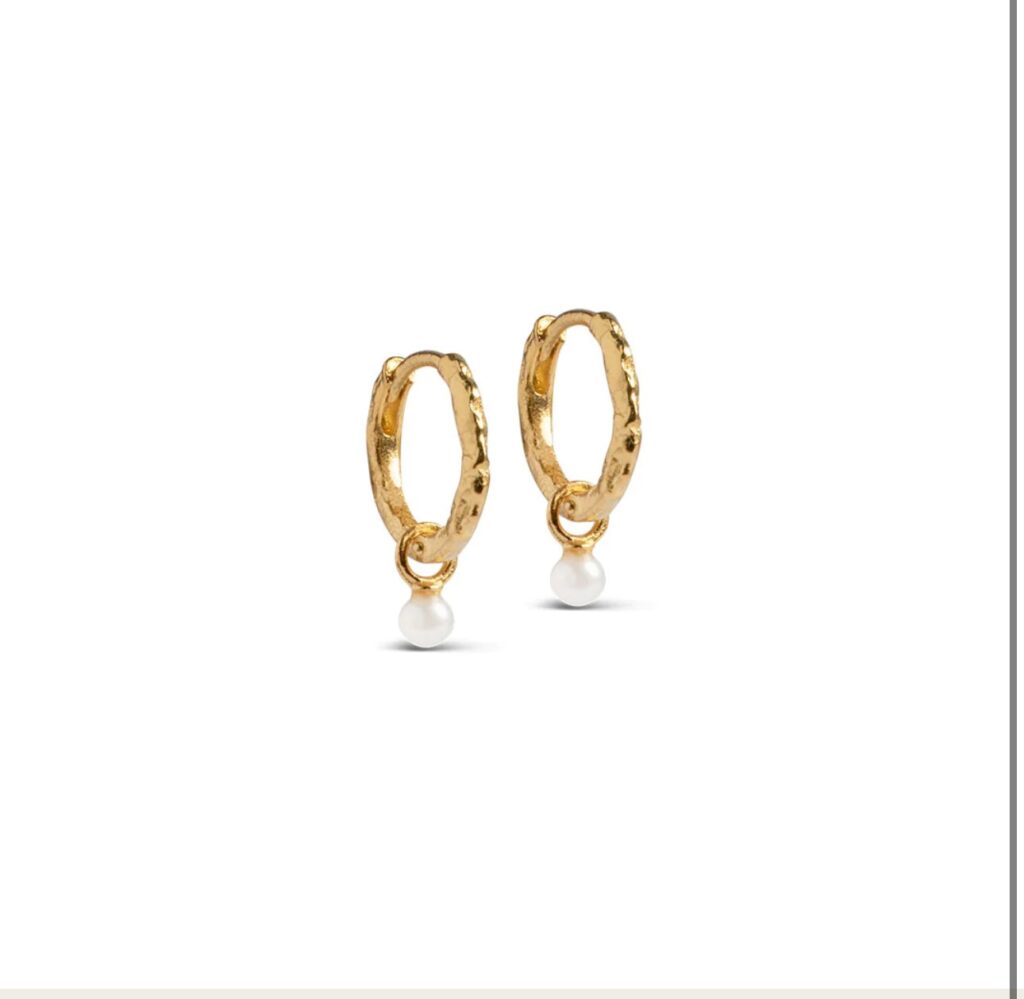 Enamel Hoops Belle Pearl