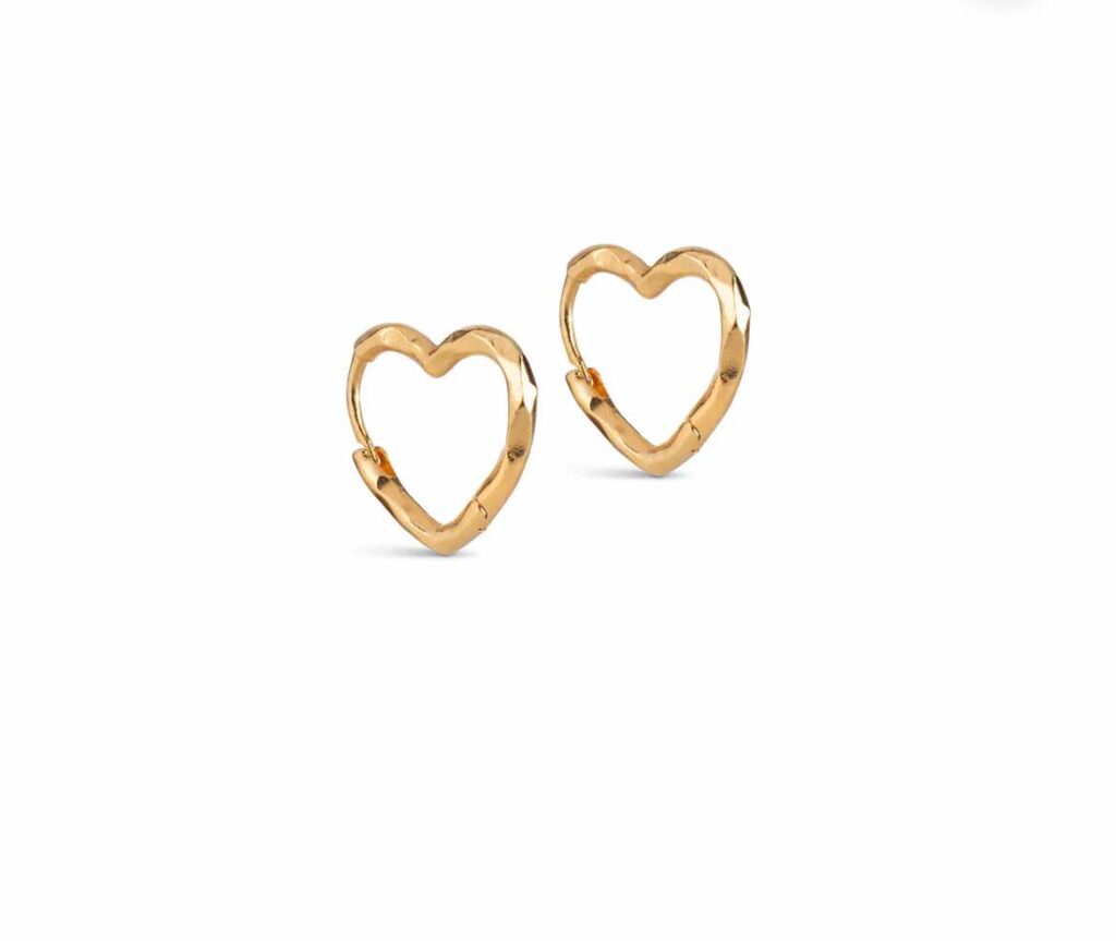 Enamel Hoops Organic Heart Small