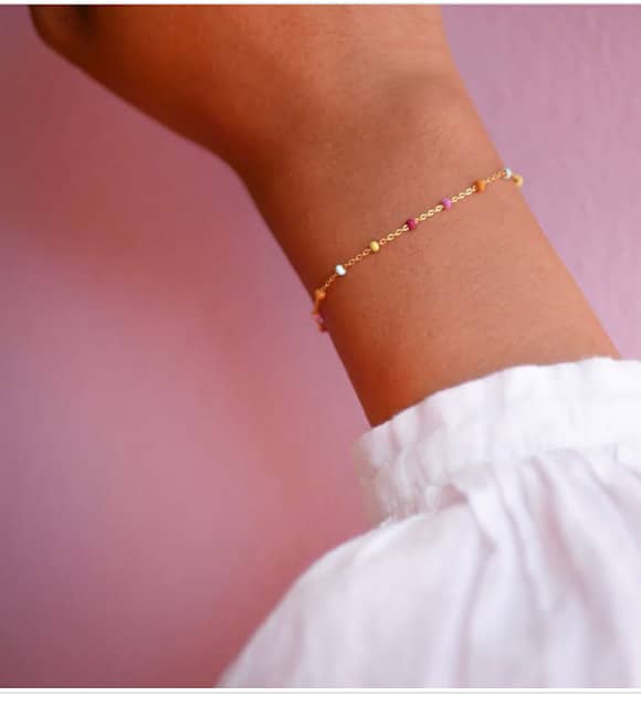 Enamel Lola Bracelet Rainbow