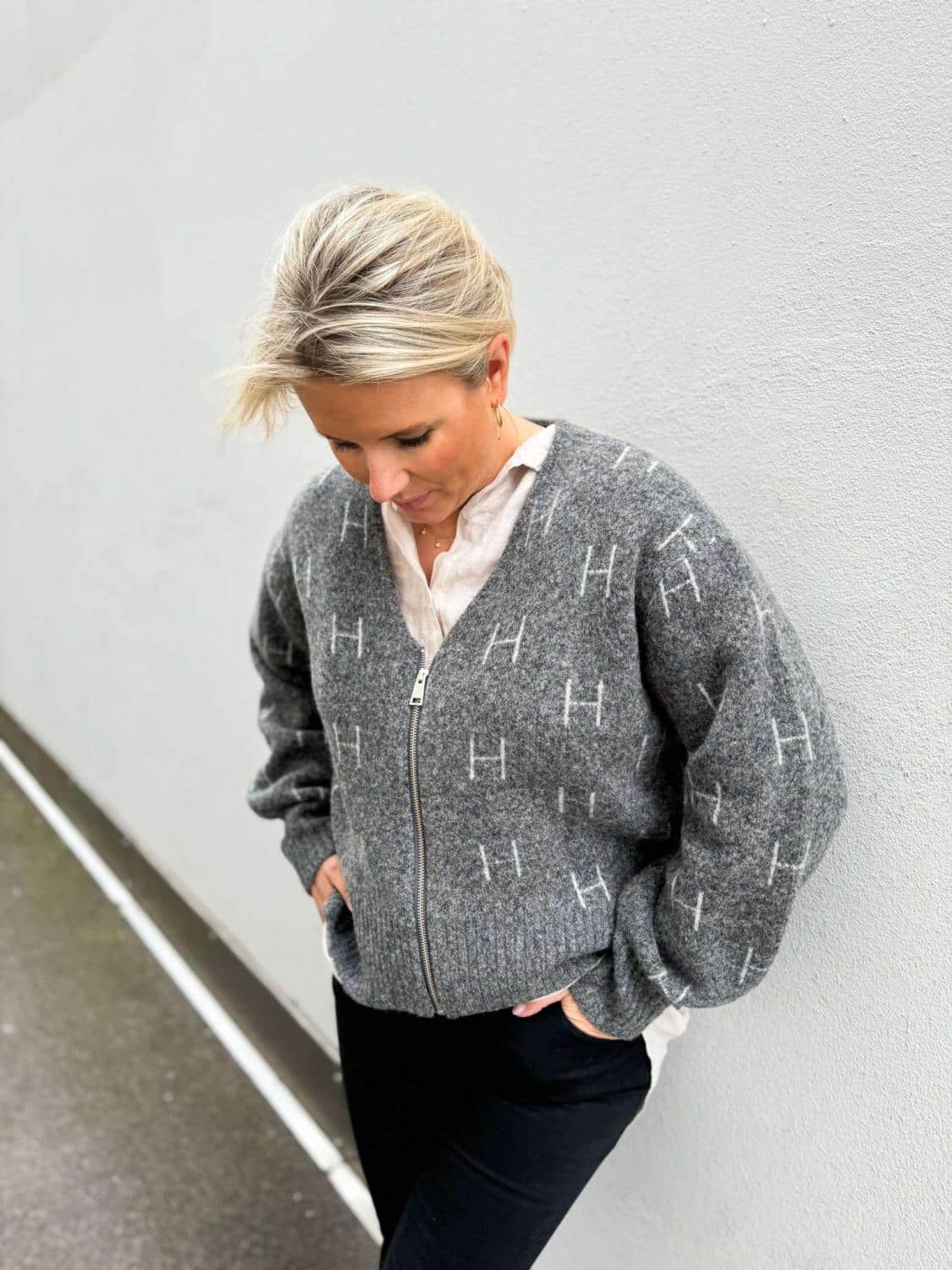 Hèst Fam Zip Jacket Dark Grey