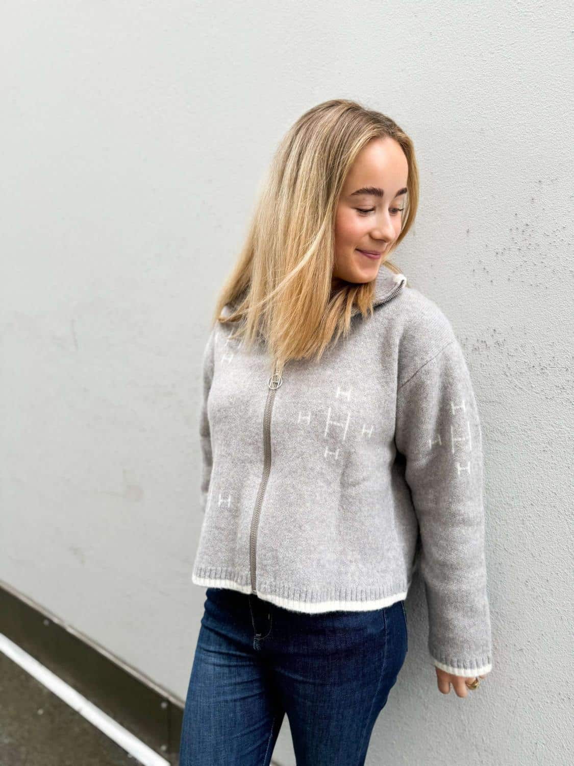 Hèst Iben Zip Jacket Light Grey