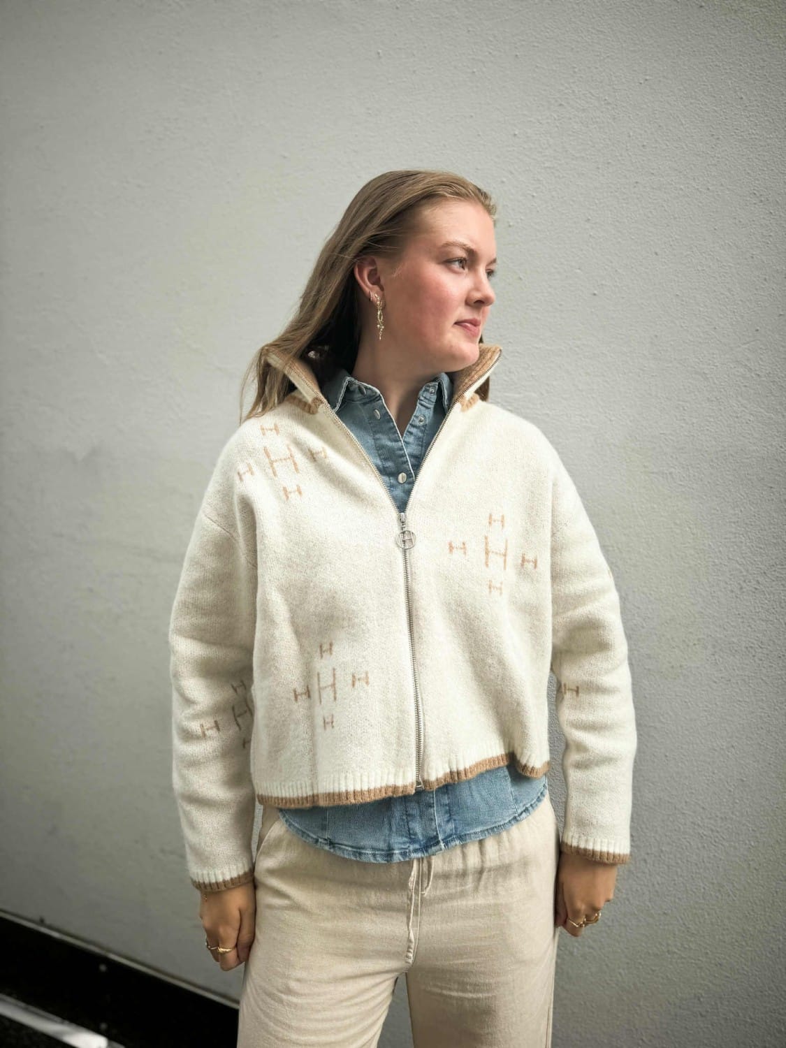 Hèst Iben Zip Jacket Off White