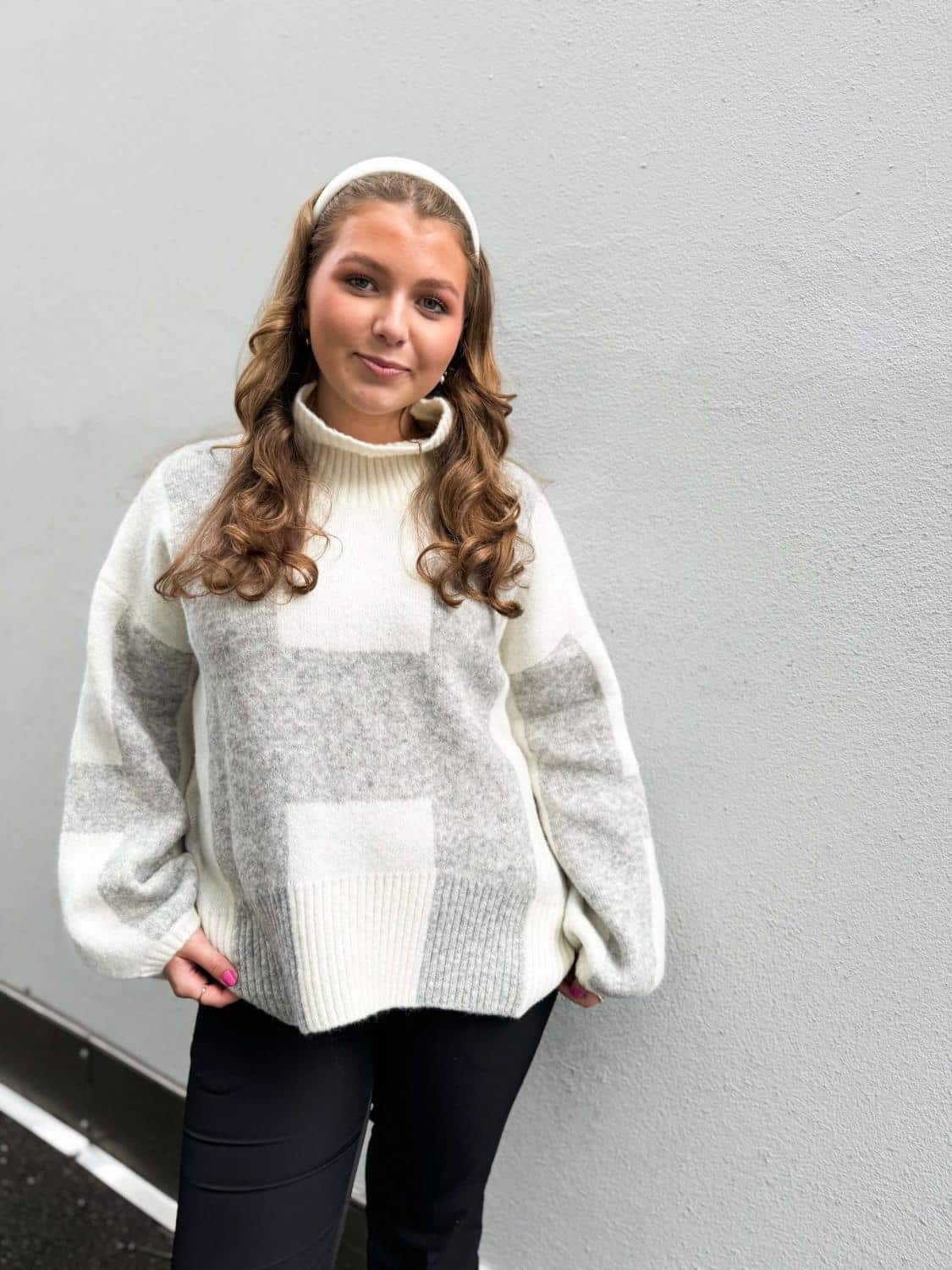 Hèst Isa Sweater Offwhite Whit Grey