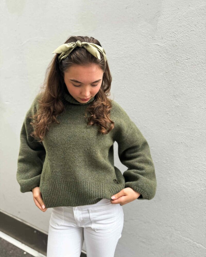 Hèst Patch Short Sweater Winter Moss